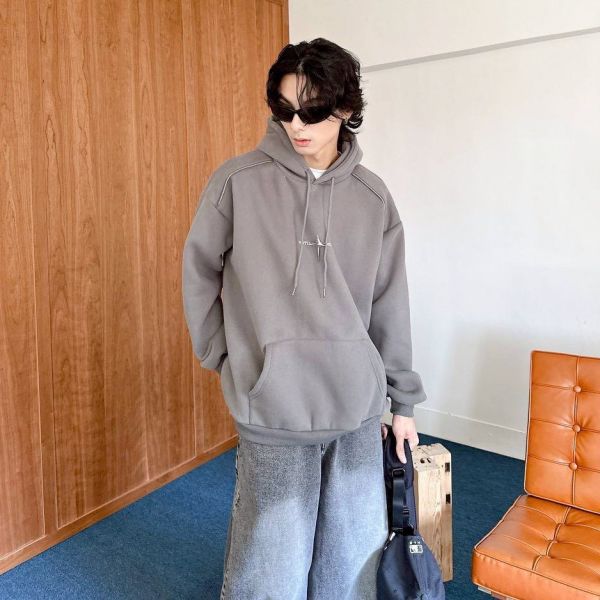 星芒立體別針刷毛帽Tee 