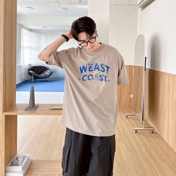 【SORONA®現貨】WEAST COAST接縫線造型貼布涼感Tee 