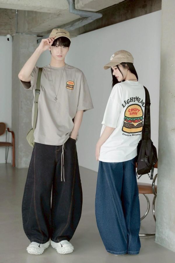 【SORONA®】LIGHTMEALS漢堡印花涼感短Tee 