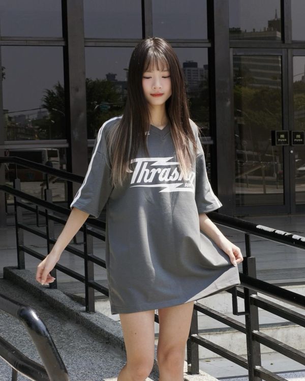 【現貨】Thrashin肩袖撞色賽車風短Tee 