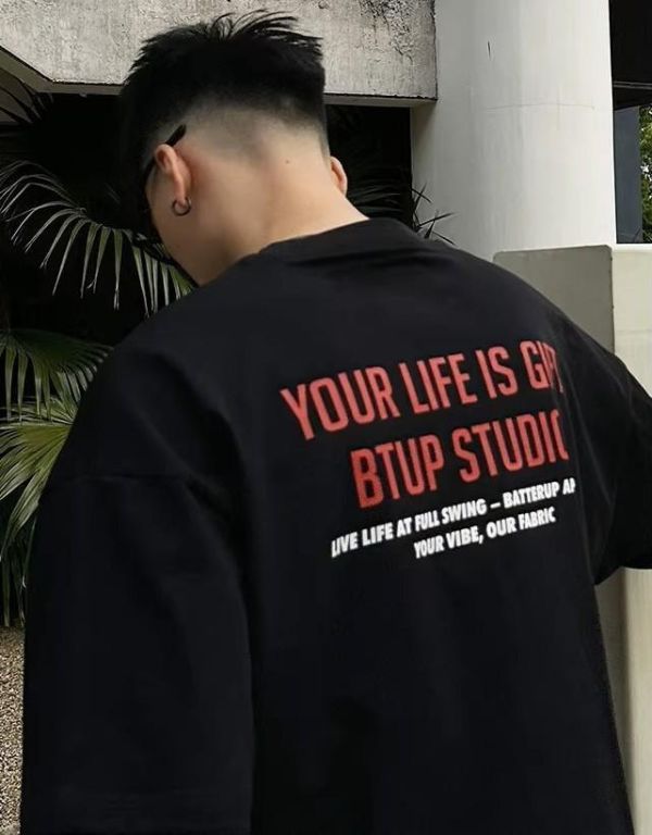 【現貨】 日系少年感休閒寬鬆短Tee 