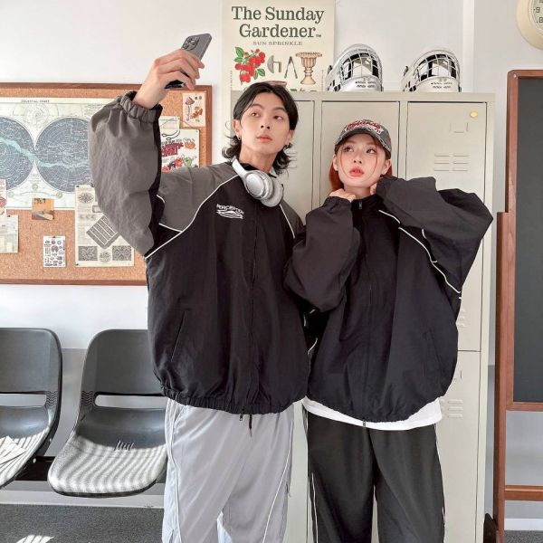 【現貨】PERCEPTION小立領拼接風衣外套 