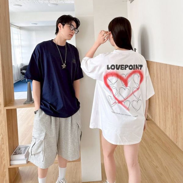 【SORONA®現貨】LOVEPOINT 愛心噴漆涼感Tee 
