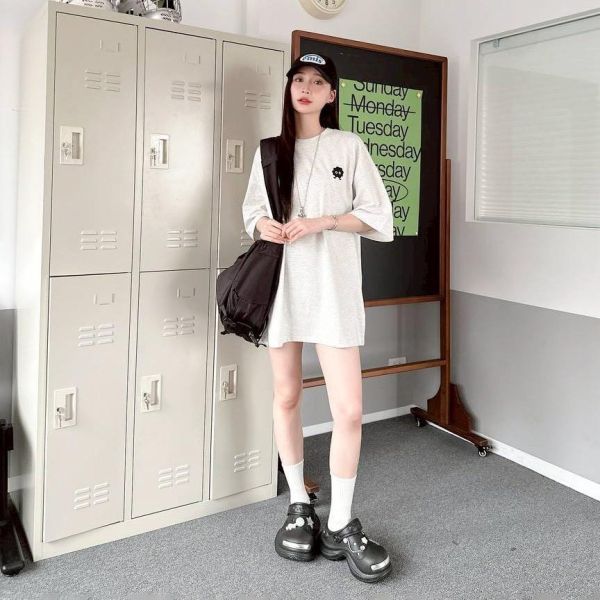 【SORONA®】煤炭球刺繡涼感短Tee 