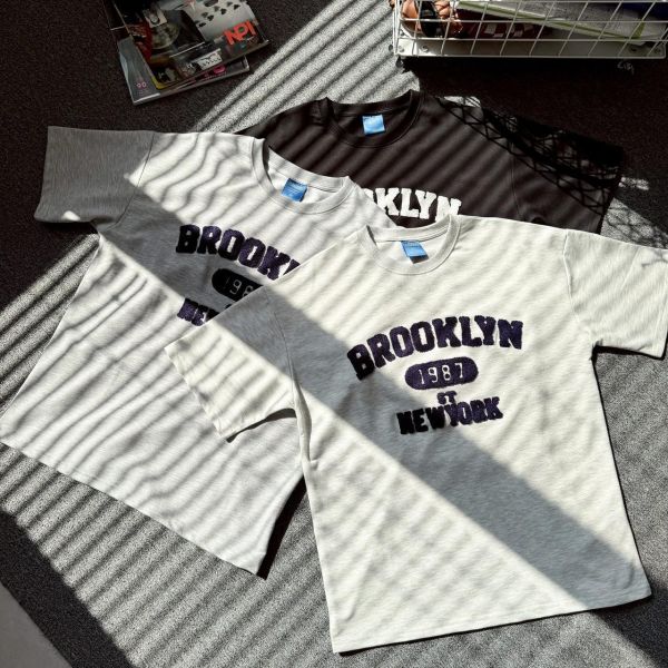 【現貨】BROOKLYN 1987美式毛巾繡短Tee 