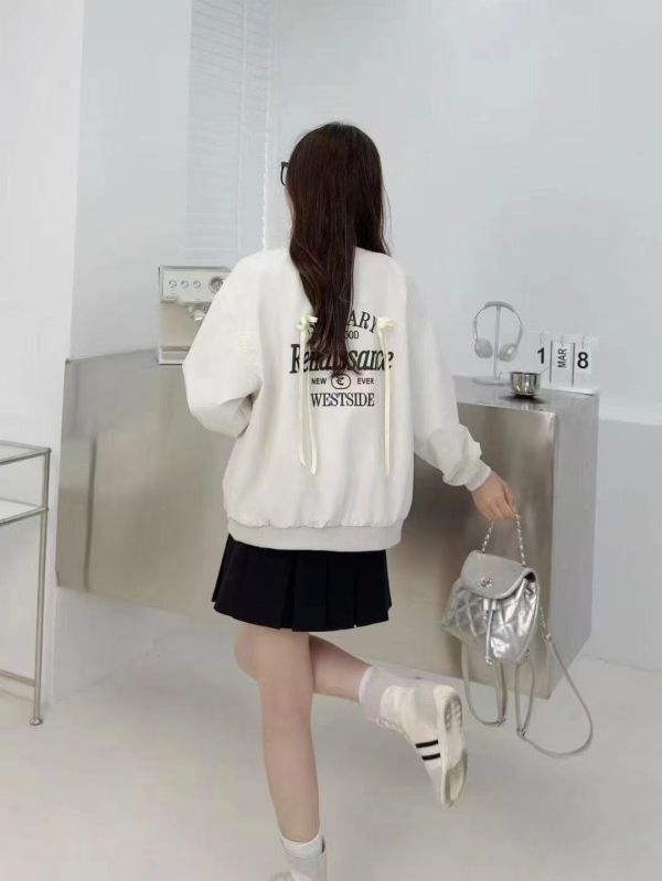 【預購】韓系蝴蝶結棒球夾克外套 