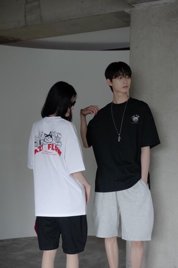 【SORONA®】LAZY FLOW慵懶貓咪印花短Tee 