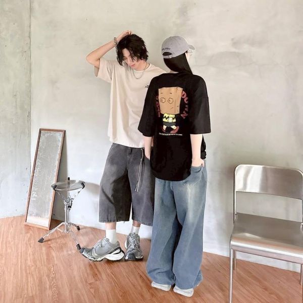 slow down蒙面紙袋男孩印花短Tee 