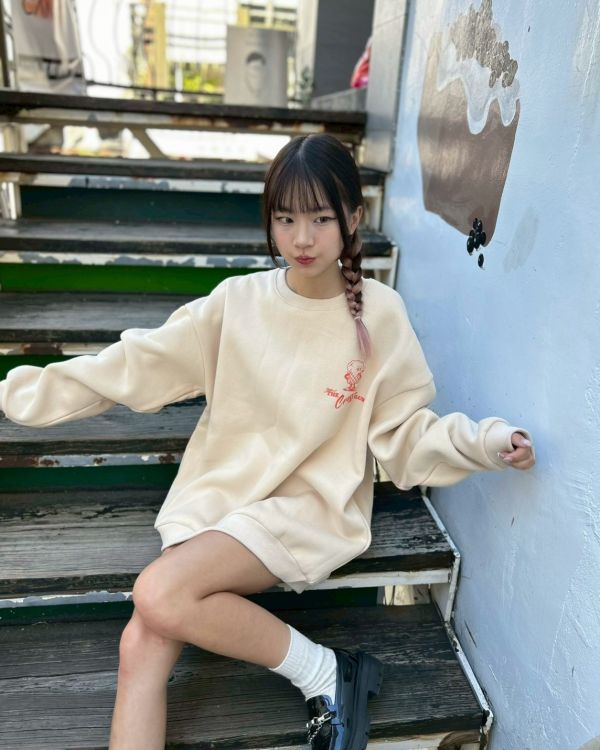 【現貨+預購】爆米花先生抽菸印花刷毛大學Tee 