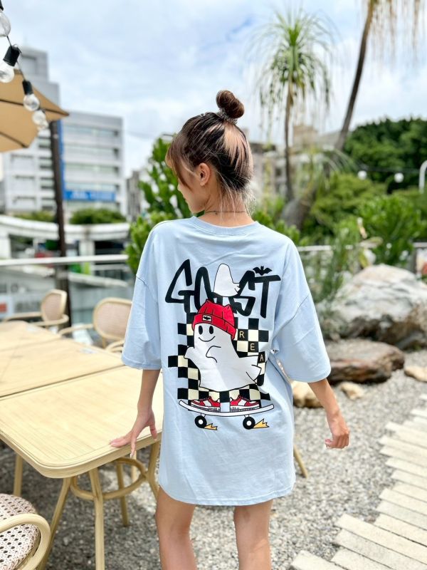 【現貨】GOAST棋盤格滑板幽靈印花Tee 