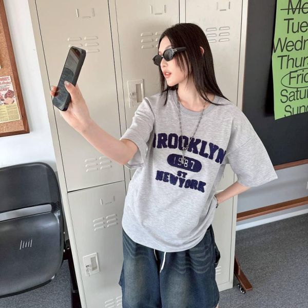 【現貨】BROOKLYN 1987美式毛巾繡短Tee 