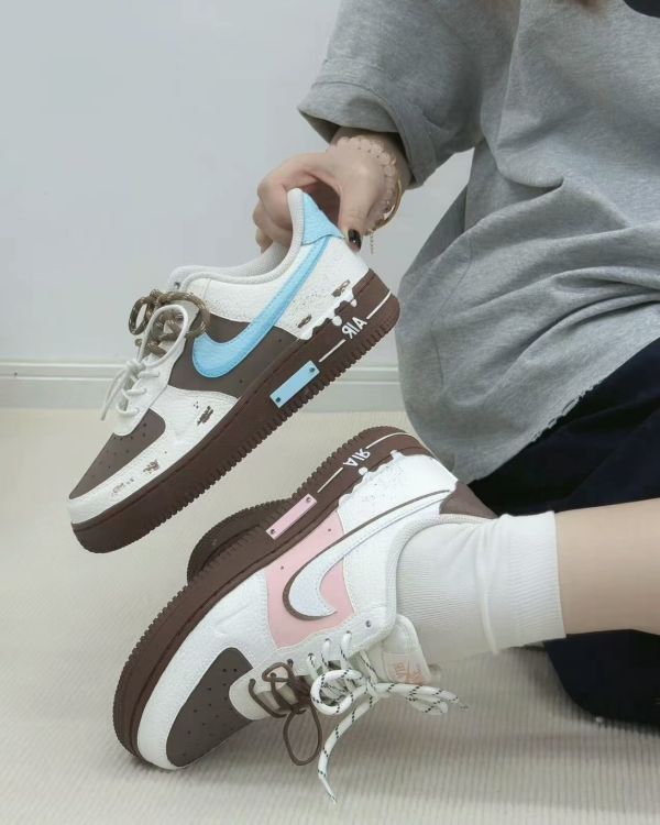 【訂製款】Nike Air Force1莓果奶昔巧克力 / 海鹽奶昔巧克力 - 男女款 