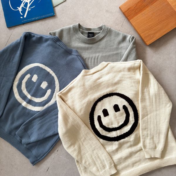 笑臉圓領毛衣 