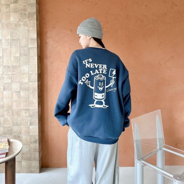 電池先生印花刷毛大學Tee 