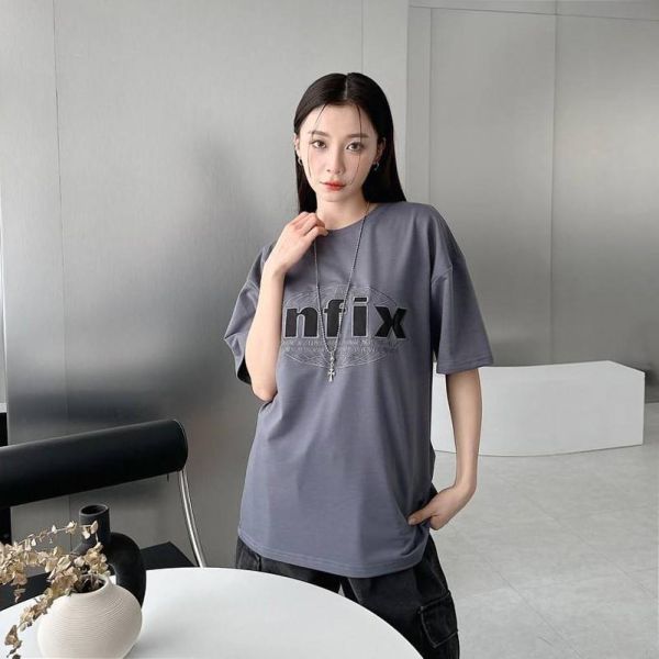 【現貨】infix刺繡水洗感短Tee 