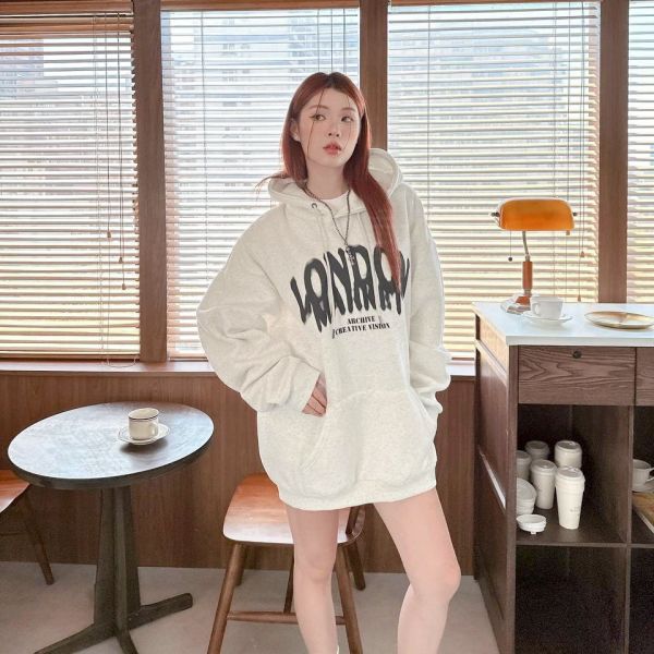 LONDON水墨印花刷毛帽Tee 