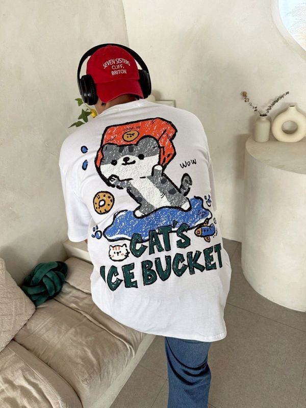 【現貨】CATS ICE BUCKET插畫冰桶貓咪Tee 