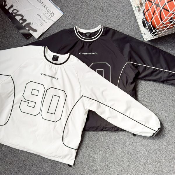 【現貨】ABORFENO 90撞色拼接束口風衣 