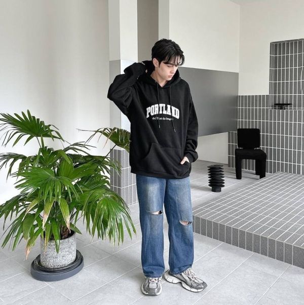 PORTLAND刺繡刷毛帽Tee 