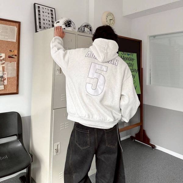 AUROCEAN 5領釦刷毛帽Tee 