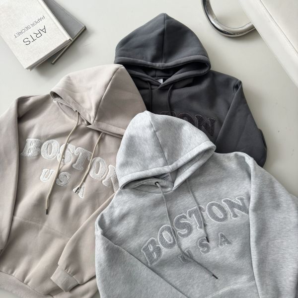 BOSTON勾毛刷毛帽Tee 