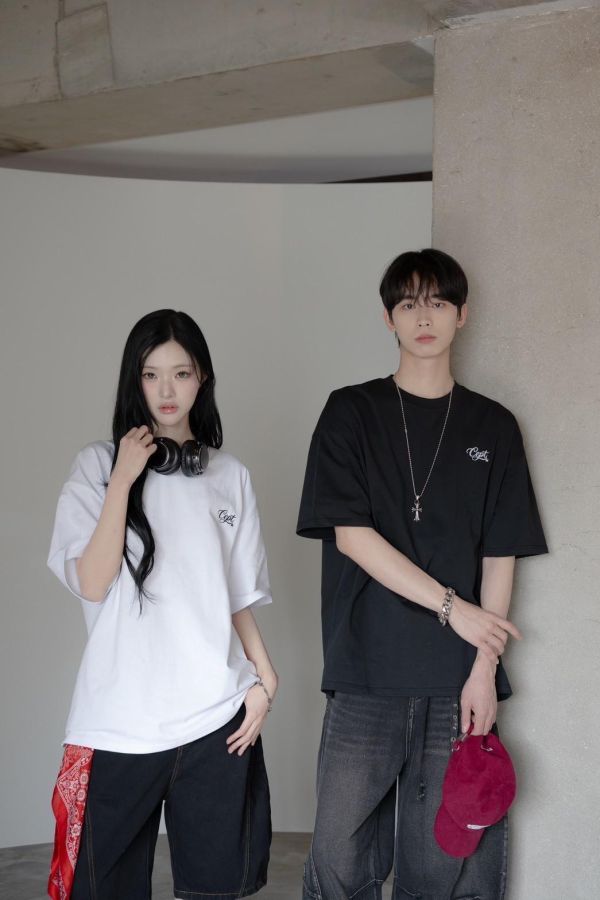 concept Y2K尖刺印花短Tee 