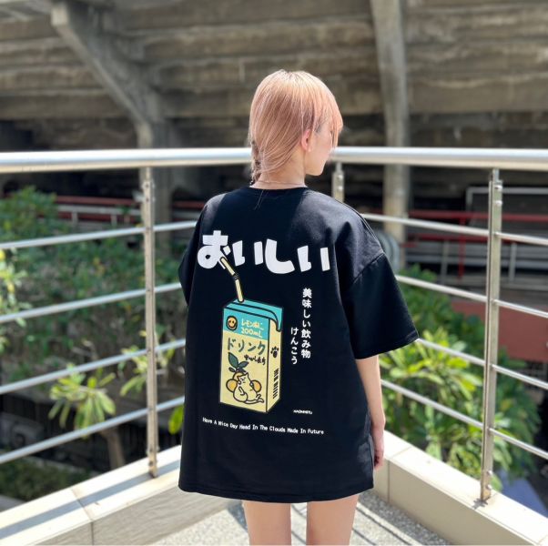 【現貨】日系柚子貓果汁Tee 