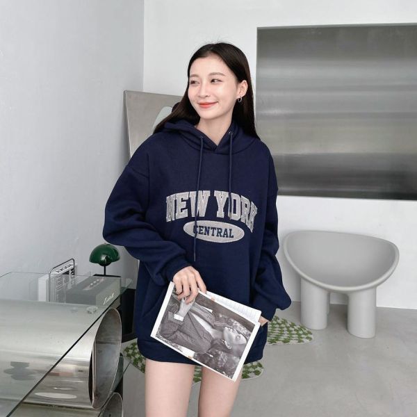 【現貨】刺繡NEW YORK字母刷毛帽Tee 