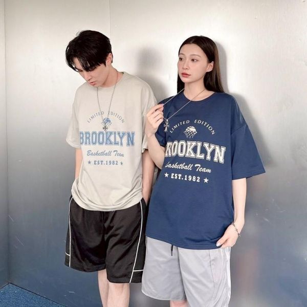 Brooklyn 籃球框印花短Tee 