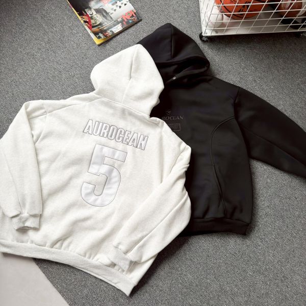 AUROCEAN 5領釦刷毛帽Tee 