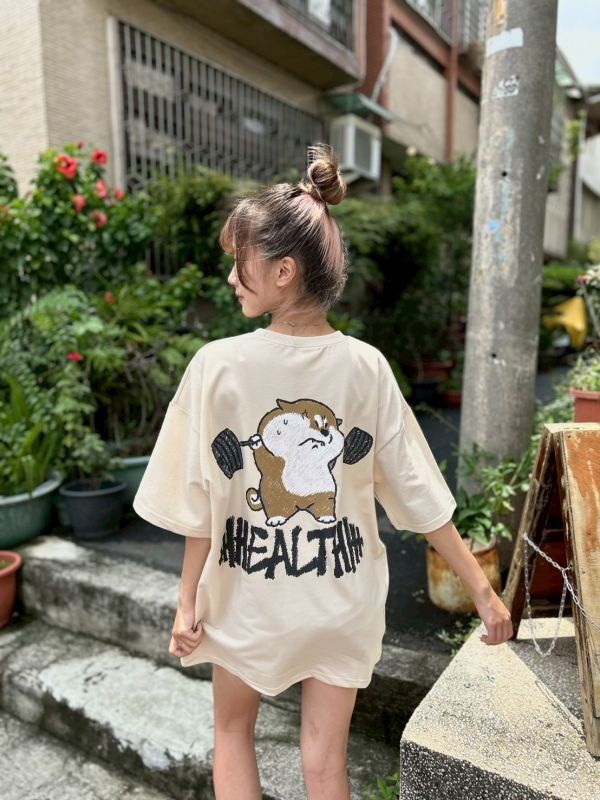 【現貨】HEALTH柴犬舉重Tee 