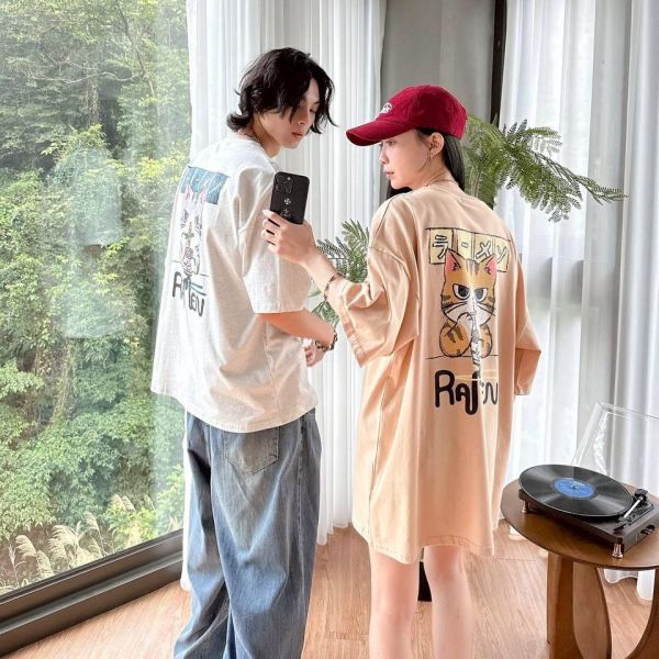 【現貨】ramen拉麵貓咪印花短Tee 