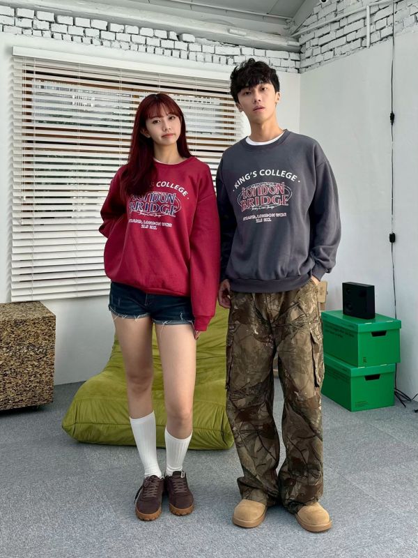 倫敦橋印花刷毛大學Tee 