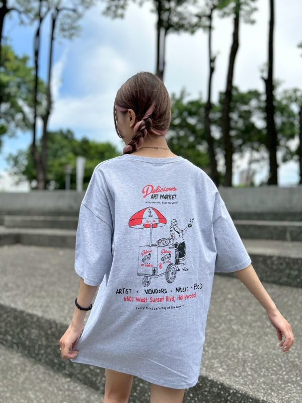 【現貨】美式PIZZA攤印花Tee 