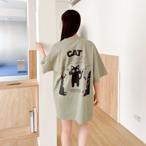 【SORONA®現貨】CAT WASH曬衣貓咪涼感Tee 