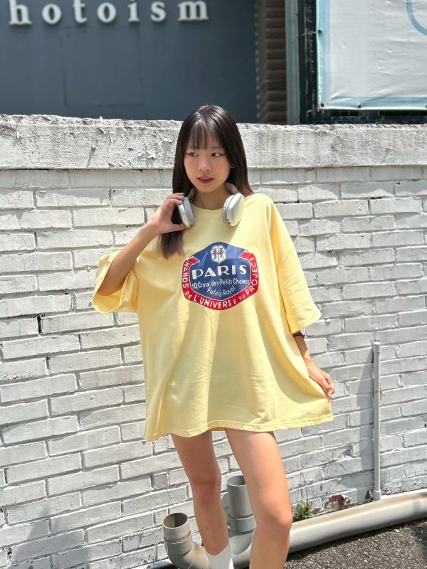 【現貨】PARIS巴黎徽章美式印花Tee 