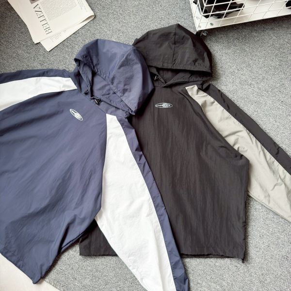 【現貨】LIMITED 拼接連帽束口風衣 