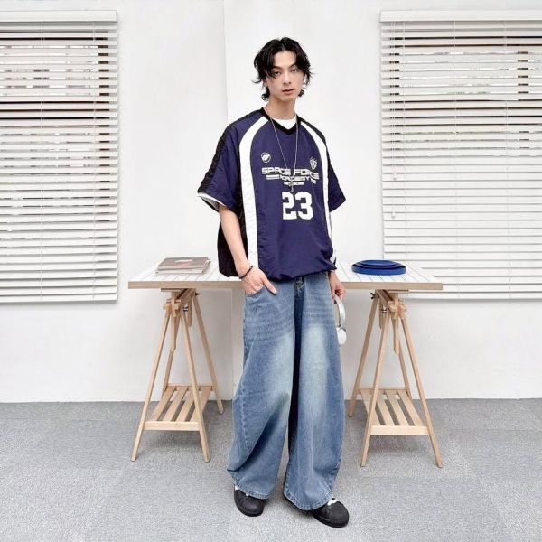 【現貨】space force 23撞色肩袖束口風衣 