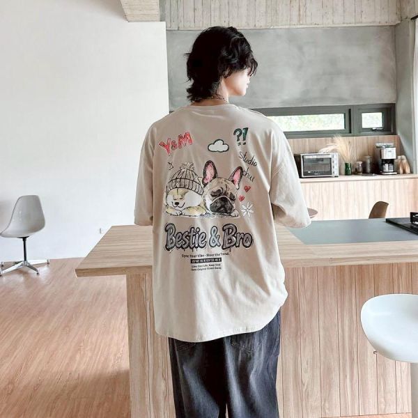【現貨】柴犬與法鬥手繪感短Tee 