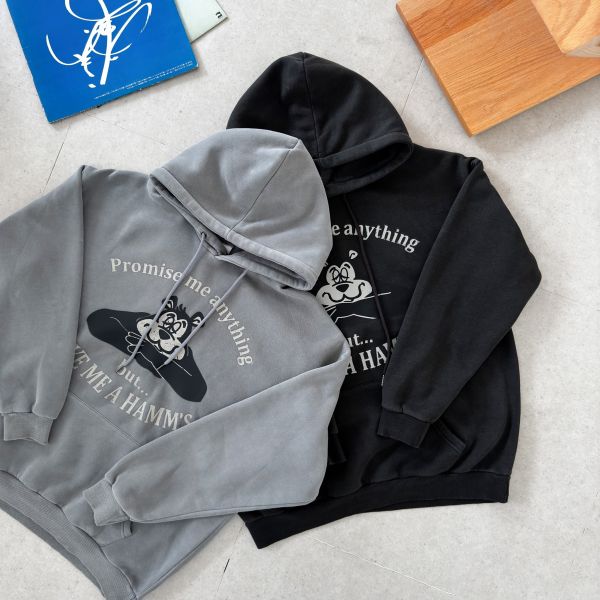 熊熊仿斑駁水洗帽Tee 