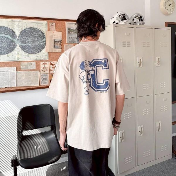 【現貨】.狗狗字母印花短Tee 