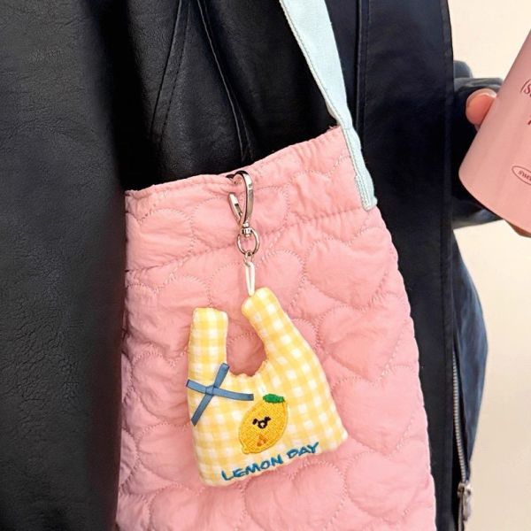 【現貨】愛心釦水果購物袋吊飾 