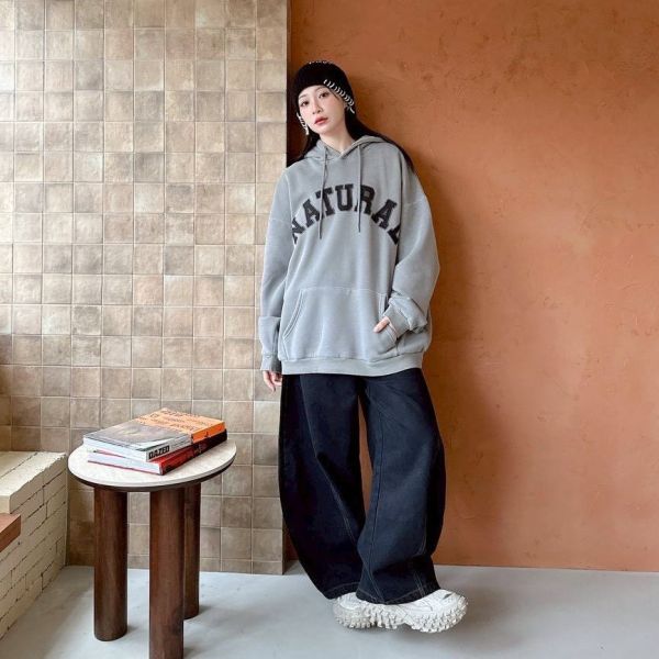 NATURAL貼布繡水洗帽Tee 