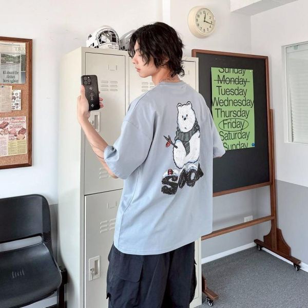 【現貨】SNOW熊熊雪人塗鴉感印花短Tee 