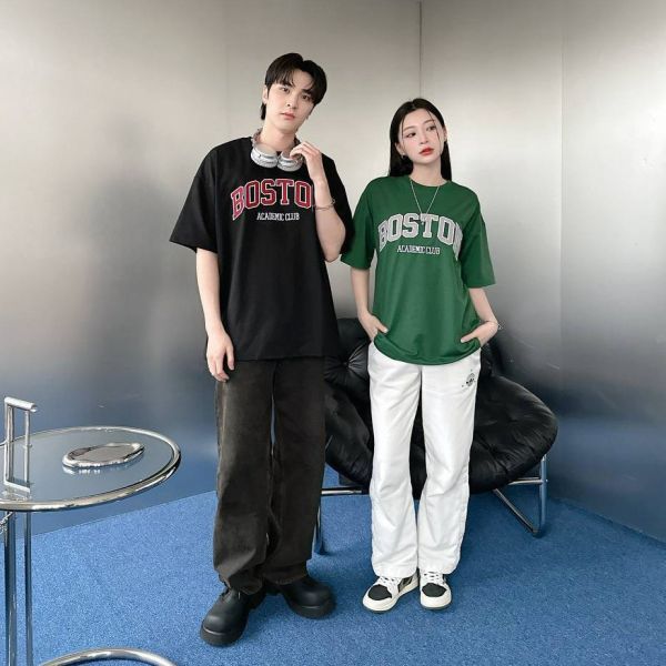 【現貨】BOSTON刺繡短Tee 