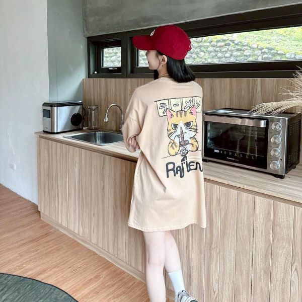 【現貨】ramen拉麵貓咪印花短Tee 