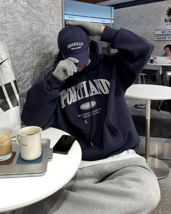 PORTLAND貼布繡刷毛帽Tee 