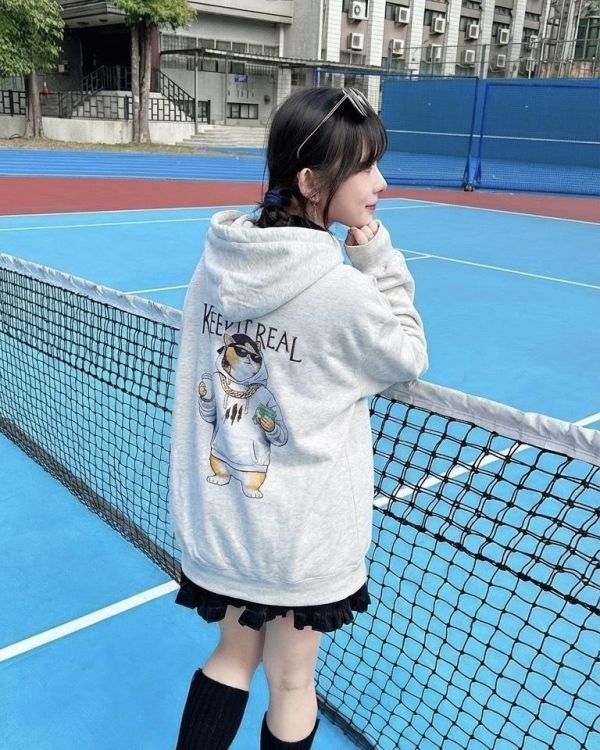 現貨【牛奶暖絨】爆富柴犬牛奶絨帽Tee 