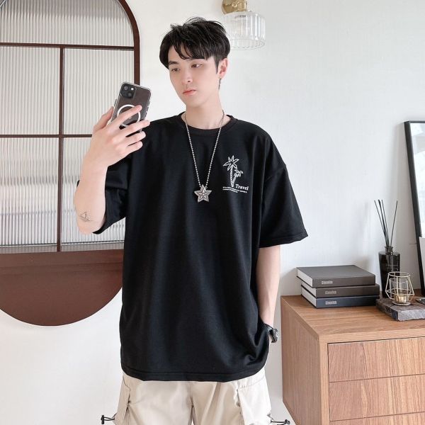 椰子樹相片插畫Tee 