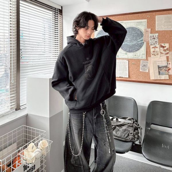 AUROCEAN 5領釦刷毛帽Tee 